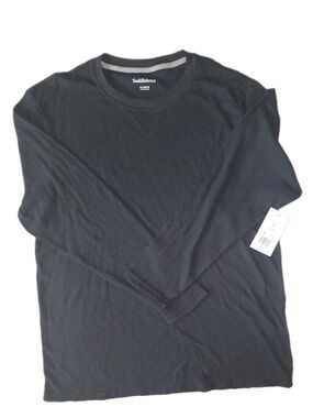 Saddlebred Men's Black V-Neck Long-Sleeve Thermal Shirt XL
